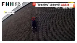 「おりろ！」まるでスパイダーマン？壁を登り逃走する男、警察官を巻き込み落下　窃盗などの容疑で逮捕　ロンドン（2026年03月16日）