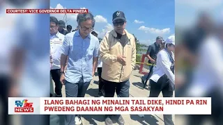 Ilang bahagi ng Minalin Tail Dike, hindi pa rin pwedeng daanan ng mga sasakyan | CLTV36 News Clip