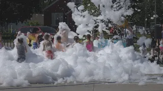 Foam party caps off Brown County Library’s summer reading program