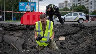 Ukrayna savaşı: Rus balistik füzeleri ve İHA saldırısında Kiev'de 10 kişi yaralandı