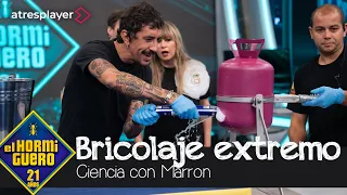 Lijadora de cinta y pasta de silicona al límite: El bricolaje extremo de Marron - El Hormiguero