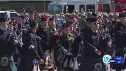 Lt. Hoosock's funeral, bagpipers brought in to play, and more