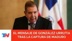 El mensaje de González Urrutia tras la captura de Maduro: “Venezuela merece un futuro con derechos” El mensaje de González Urrutia tras la captura de Maduro: “Venezuela merece un futuro con derechos”