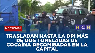 Trasladan hasta la DPI más de dos toneladas de cocaína decomisadas en la capital