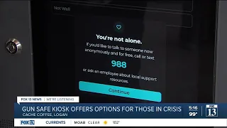 Gun safe kiosk at Logan coffee shop offers options for those in crisis