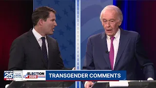 Ed Markey-Seth Moulton Senate debate on Boston 25: Stance on transgender student-athletes?