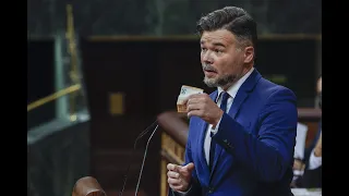 La desesperada intervención completa de Rufián cargando contra Junts, PP y Vox