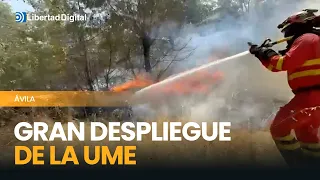 INCENDIO ÁVILA | La UME continúa luchando contra el fuego