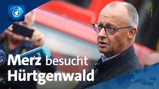 Brandgebiet in der Eifel: Bundeskanzler besucht Hürtgenwald