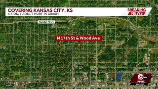 7 injured, including 6 children, in Kansas City, Kansas crash