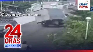 Wing van overturns after sideswiping motorcycle in Iloilo | 24 Oras Weekend