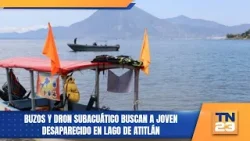 Buzos y dron subacuático buscan a joven desaparecido en lago de Atitlán