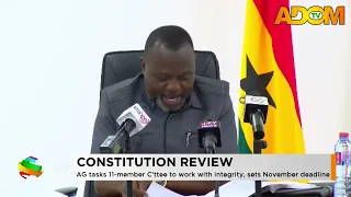 Constitution Review: AG task 11-member C'ttee to work with integrity, sets November deadline - News