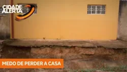 Moradora denuncia risco de desabamento no bairro Lagoa