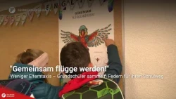 "Gemeinsam flügge werden!": Weniger Elterntaxis – Grundschüler sammeln Federn für ihren Schulweg