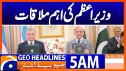 Prime Minister's important meeting | Headlines Geo News 5 AM (6 Feb 2026)