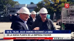 CINCO TV - Zamora recorrió la obra de la nueva planta de la empresa Fischer