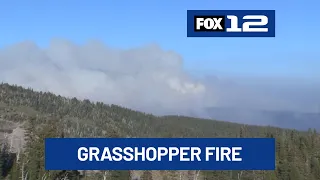 Grasshopper fire reaches 40,000 acres; wind shift offers hope