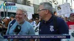 Hinchas de clubes cordobeses se unieron en la marcha por el Día de la Memoria