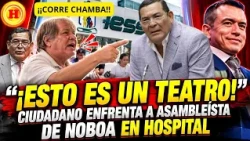 "Esto Es Solo Un Teatro": Ciudadano Confronta Al Asambleísta De ADN Jorge Chamba En Centro De Salud