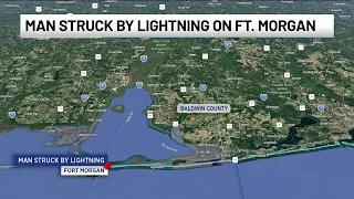 Man struck by lightning on Fort Morgan beach