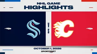 NHL Highlights | Kraken vs. Flames - October 1, 2026