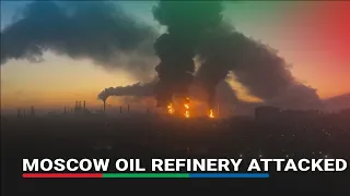 Smoke rises after drone strikes hit oil refinery in Moscow | ABS-CBN News