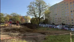 Podłęże playground gone. Construction progress on the new parking lot