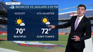 Beautiful afternoon for Broncos home opener, before evening rain chances