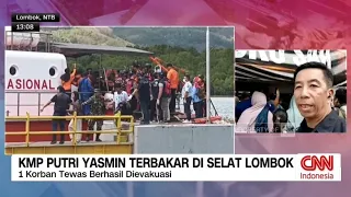 Update KMP Putri Yasmin Terbakar di Selat Lombok