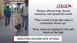 Собака солдата обрела счастливый конец в компании бабушки и дедушки. Собака солдата обрела счастливый конец в компании бабушки и дедушки.