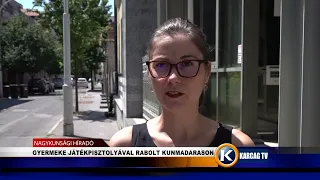 GYERMEKE JÁTÉKPISZTOLYÁVAL RABOLT KUNMADARASON