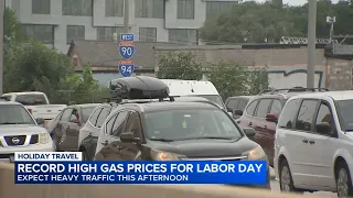 Labor Day weekend travelers hit the road amid high gas prices in Chicago area