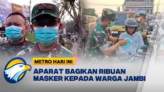 Asap Karhutla, Aparat Bagikan Ribuan Masker Kepada Warga Jambi | Metro Hari ini