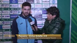 Pescara - Virtus Entella 3-0, Caligara: “Ora siamo sereni e si vede”
