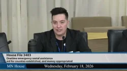 House Housing Finance and Policy Committee 2/18/26 House Housing Finance and Policy Committee 2/18/26
