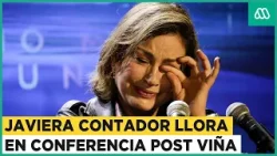 Javiera contador llora en conferencia tras su show en Festival de Viña del Mar