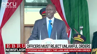 Ruto: No One Has the Right to Assault or Intimidate Police Officers on Duty. #ebrunews