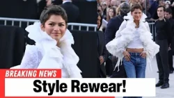 Zendaya Rewears Part of Her Ethereal Odyssey Press Tour Look in Paris