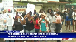 La Victoria residents march against alleged police abuse