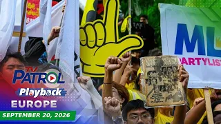 TV Patrol Playback Europe | September 20, 2026