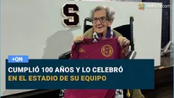 Cumplió 100 años y lo celebró en el estadio de su equipo