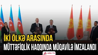 Azərbaycan ilə Qırğızıstan arasında bir sıra sənədlər imzalandı | APA TV