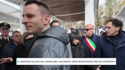 IL MINISTRO SALVINI SUI LUOGHI DEL MALTEMPO: MENO BUROCRAZIA PER GLI INTERVENTI