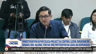 Imbestigasyon sa Pax Silica Project, binuksan; Sen. Aquino, tiniyak ang proteksyon sa komunidad
