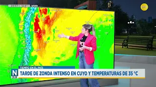Intense Zonda wind afternoon in Cuyo and 35°C temperatures │N20:30│10/01/26
