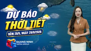 Weather forecast for the night of September 28 and the day of 9/29/2026