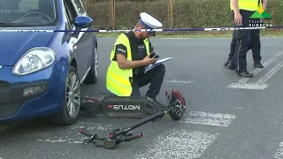Dzierżoniów. Traffic accident involving an electric scooter