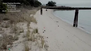 Chase Packing Shoreline Cleanup Before & After