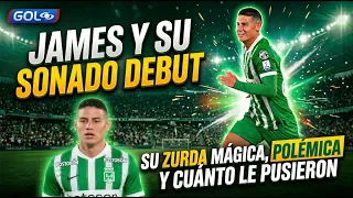 What was James Rodríguez's rating in his debut with Nacional, the hard tackle he took, and more